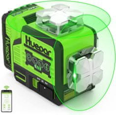 Huepar 10,8V univerzalni PRO P02CG 8 linijski zeleni laserski nivelir bluetooth