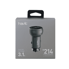 Havit Polnilec za avto H214 2x USB siv