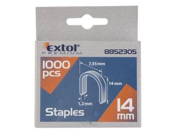 Extol Premium Zaponke (8852305) okrogle, pakiranje 1000 kosov, 14 mm, 7,55 x 0,52 x 1,2 mm