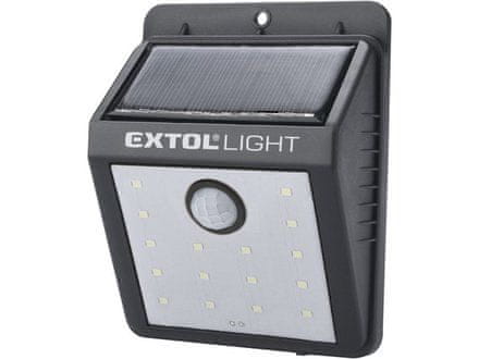 Extol Light Zunanja stenska svetilka Extol Light (43130) s senzorjem gibanja, 120 lm, solarno polnjenje