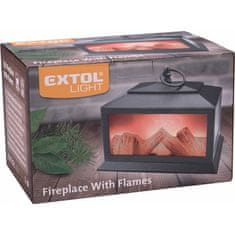 Extol Light Kamin z gorečim ognjem Extol Light (43404) 4xLED, 3x1,5V