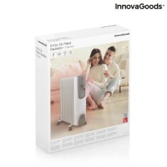 InnovaGoods Električni oljni radiator, 11 grelnih reber, 2500 W, 3 stopenjski