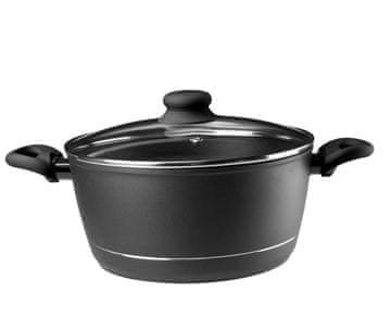 nabbi Lonec s steklenim pokrovom Royal 2,5 l - črn