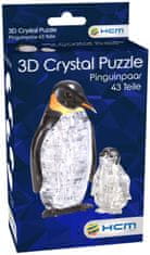 HCM Kinzel 3D kristalna sestavljanka Pingvini / 43 kosov