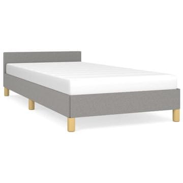 Vidaxl Posteljni okvir brez vzmetnice svetlo siv 80x200 cm blago
