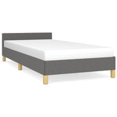 Vidaxl Posteljni okvir brez vzmetnice temno siv 100x200 cm blago
