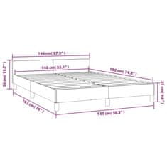 Vidaxl Posteljni okvir z vzglavjem brez vzmetnice roza 140x190cm žamet