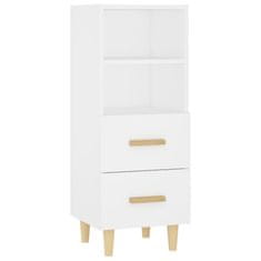 Vidaxl Komoda bela 34,5x34x90 cm konstruiran les