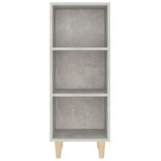 Vidaxl Komoda betonsko siva 34,5x32,5x90 cm konstruiran les