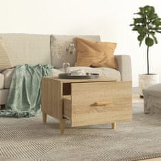 Vidaxl Klubska mizica sonoma hrast 50x50x40 cm konstruiran les