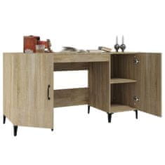Vidaxl Pisalna miza sonoma hrast 140x50x75 cm konstruiran les