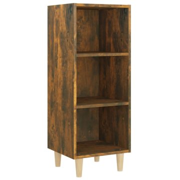 Vidaxl Komoda dimljeni hrast 34,5x32,5x90 cm inženirski les