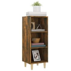 Vidaxl Komoda dimljeni hrast 34,5x32,5x90 cm inženirski les