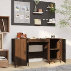 Vidaxl Pisalna miza rjav hrast 140x50x75 cm inženirski les