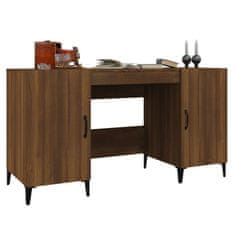 Vidaxl Pisalna miza rjav hrast 140x50x75 cm inženirski les