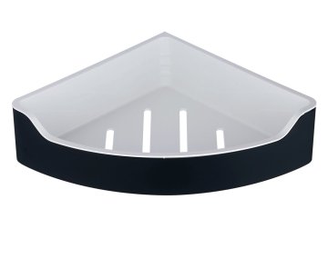 AQUALINE Elegantna Črna Vrteča Stenska Kopalniška Polica 218x63x218mm - AQUALINE SAMBA