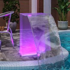 Vidaxl Fontana za bazen z RGB LED lučmi akril 51 cm