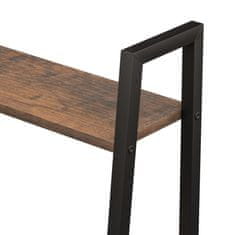 Vidaxl 4-nadstropni stoječi regal temno rjav in črn 56x35x140 cm