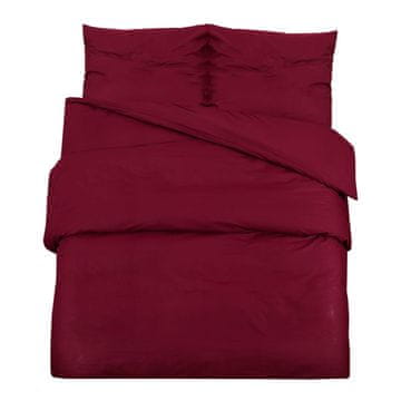 Vidaxl Posteljnina bordo 140x200 cm lahka mikrovlakna