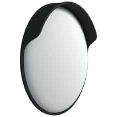 Vidaxl vidaXL Konveksno prometno ogledalo črno Ø60 cm polikarbonatno