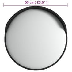 Vidaxl vidaXL Konveksno prometno ogledalo črno Ø60 cm polikarbonatno