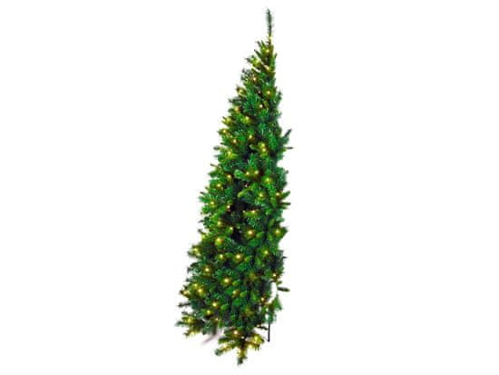LAALU.cz Narnie 180 cm polovično umetno božično drevo s PAMETNO LED RAZSVETLICO s stojalom