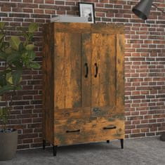 Vidaxl Visoka omarica dimljeni hrast 70x31x115 cm inženirski les