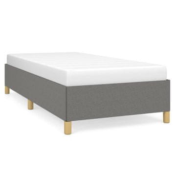 Vidaxl Posteljni okvir brez vzmetnice temno siv 80x200 cm blago
