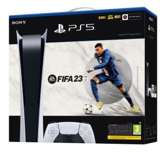 Sony PlayStation 5 Digital Edition igralna konzola (B Chassis) + FIFA 23 igra