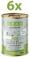 Grau GP Adult konzerva za pse, divjačina & bučke & proso, 6 x 400 g