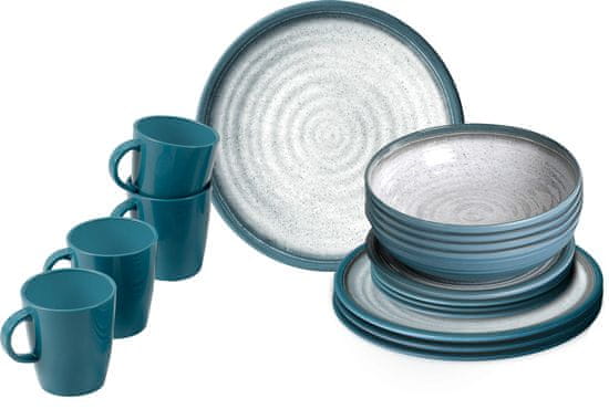 Melamine Camping Tableware Set For 4 People Harmony 16 Pieces 4 - View #2