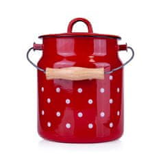 Toro POSODA ZA VODO S POKROVOM 3,3L EMAJLIRAN DEKOR POLKA DOT