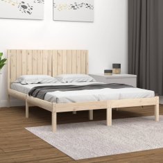Vidaxl Posteljni okvir iz trdnega lesa 150x200 cm 5FT