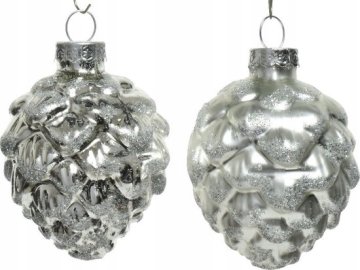 shumee Božični kroglice srebrni komplet 6 kosov. 7 cm