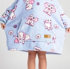 Svilanit SoftHug otroška hoodie odeja z rokavi, 100 % poliester, sloni