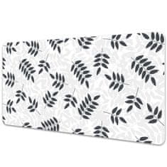 Decormat Namizna podloga Black gray leaves 90x45 cm 