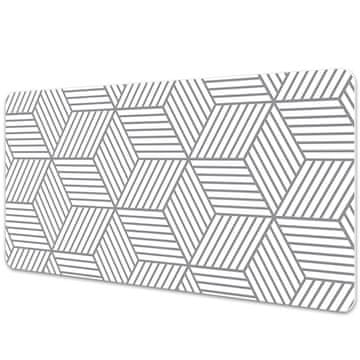 Decormat Podloga za pisalno mizo Gray 3D cubes