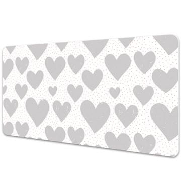 Decormat Podloga za mizo Gray hearts