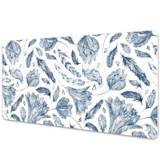 Decormat Namizna podloga Blue leaves 100x50 cm 