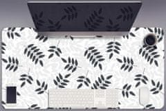 Decormat Namizna podloga Black gray leaves 90x45 cm 