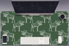 Decormat Namizna podloga Elk on a green background 100x50 cm 