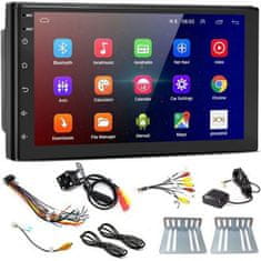 Dexxer 12-24V 2DIN LCD avtoradio 4x45W 2x USB Bluetooth ANDROID 8.1 + kamera