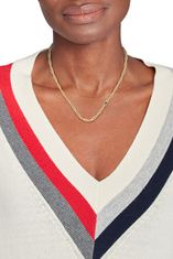 Tommy Hilfiger Dvojna zasukana ogrlica iz pozlačenega jekla Braided Metal 2780685