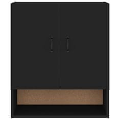 Vidaxl Stenska omarica črna 60x31x70 cm konstruiran les