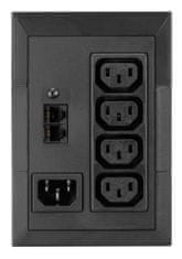 Eaton UPS 5E 850i USB, linijsko interaktivni, stolp, 850VA/480W, 4x izhod IEC C13, USB, brez ventilatorja