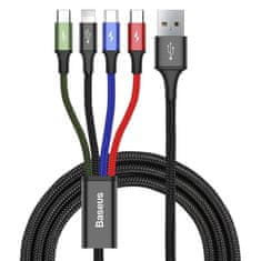 BASEUS Kabel USB Fast 4w1 USB-C / Lightning / 2x Micro 3,5A 1,2m 