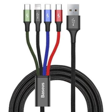 BASEUS Kabel USB Fast 4w1 USB-C / Lightning / 2x Micro 3,5A 1,2m