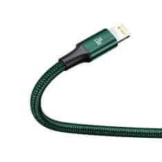 BASEUS Kabel USB-C 3-v-1 Rapid Series, micro USB / Lightning / USB-C, 20 W, 1,5 m (zelen)