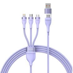 BASEUS Kabel USB 3w1 Flash Series 2, USB-C + micro USB + Lightning, 100W, 1.2m 