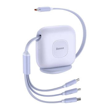 BASEUS Kabel USB Fabric 3w1 USB-C / Lightning / Micro 3,5A 1,7m